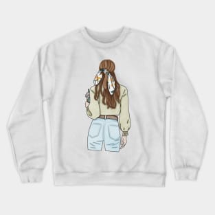 Coffee girl (1) Crewneck Sweatshirt